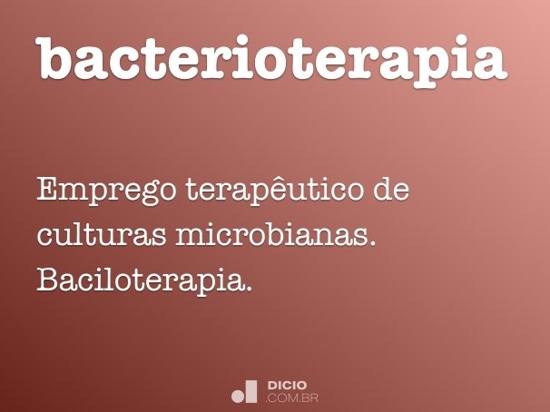 bacterioterapia