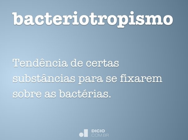bacteriotropismo