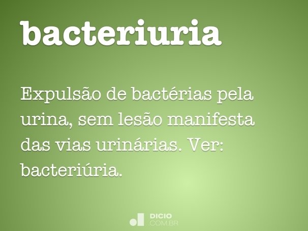 bacteriuria