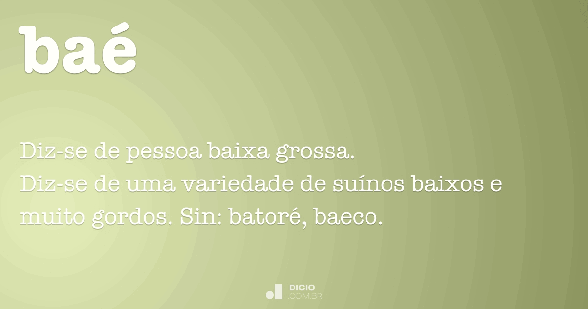 O que significa bae?