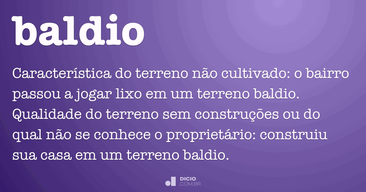 Baldio dicio dicion rio online de portugu s
