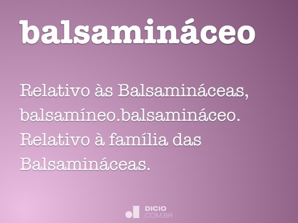 balsamináceo