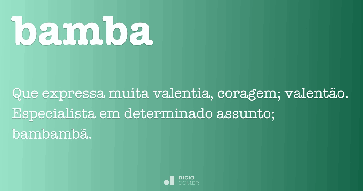 Bamba Dicio, Dicionário Online de Português