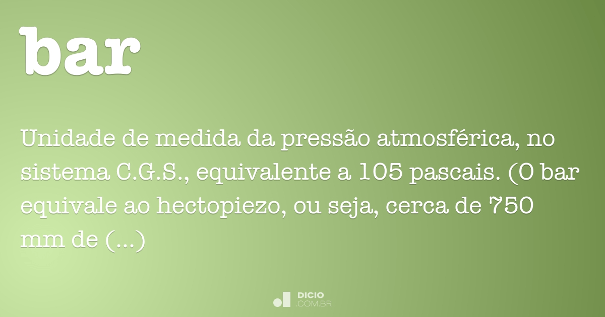 Bar - Dicio, Dicionário Online de Português