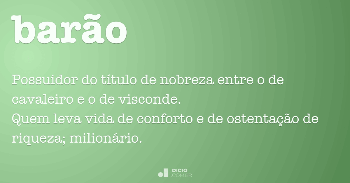 Qual O Feminino De Barão Qual O Feminino De Barão