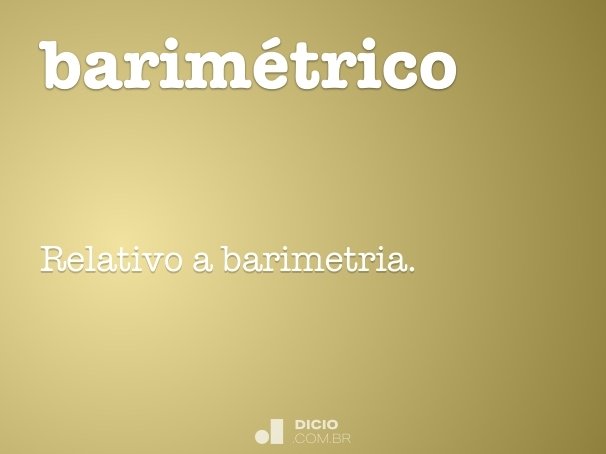 barimétrico