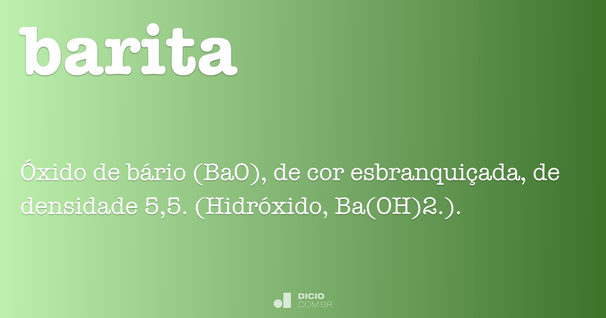 Barita - Dicio, Dicionário Online de Português