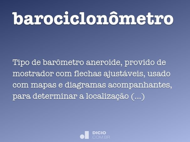 barociclonômetro