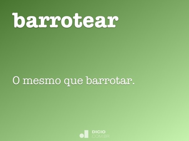 barrotear