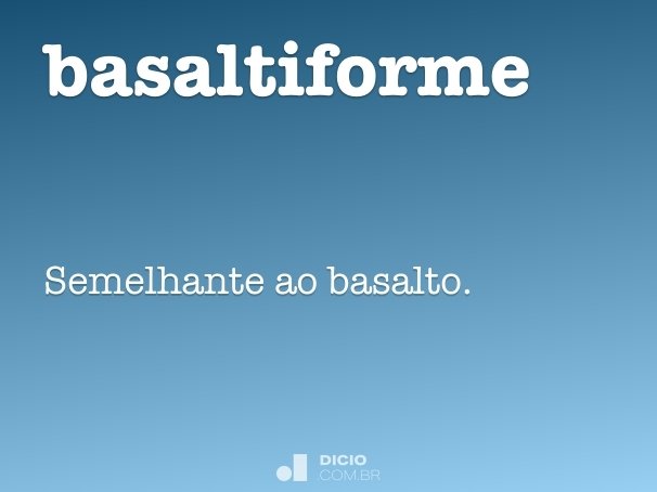 basaltiforme