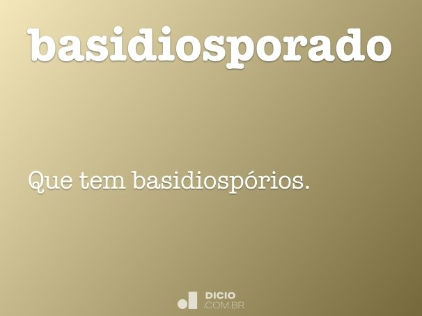 basidiosporado