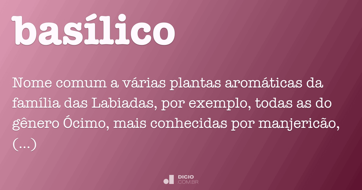 Basílico Dicio, Dicionário Online de Português