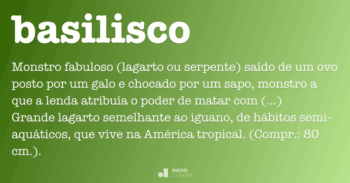 Basilisco Dicio, Dicionário Online de Português