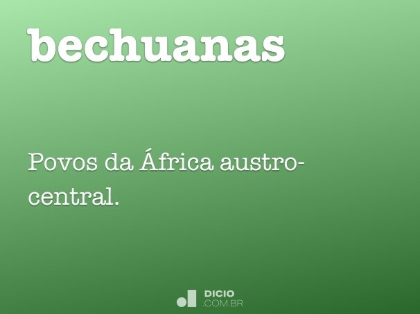 bechuanas