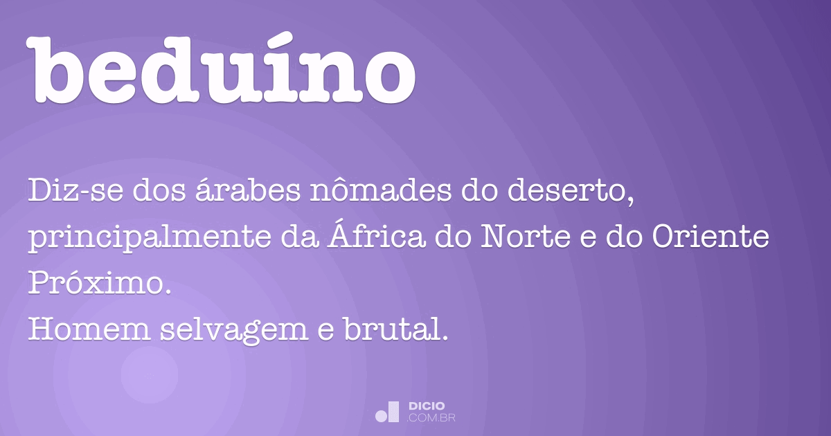 Beduíno - Dicio, Dicionário Online de Português