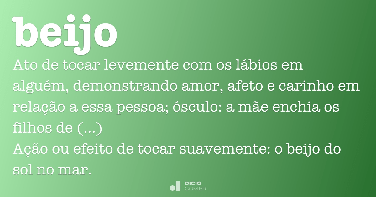 Beijo - Dicio, Dicionário Online de Português