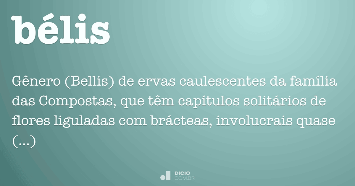 Bélis Dicio, Dicionário Online de Português