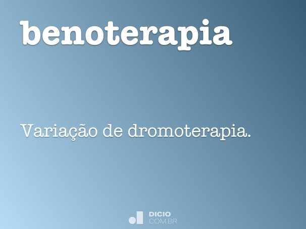 benoterapia