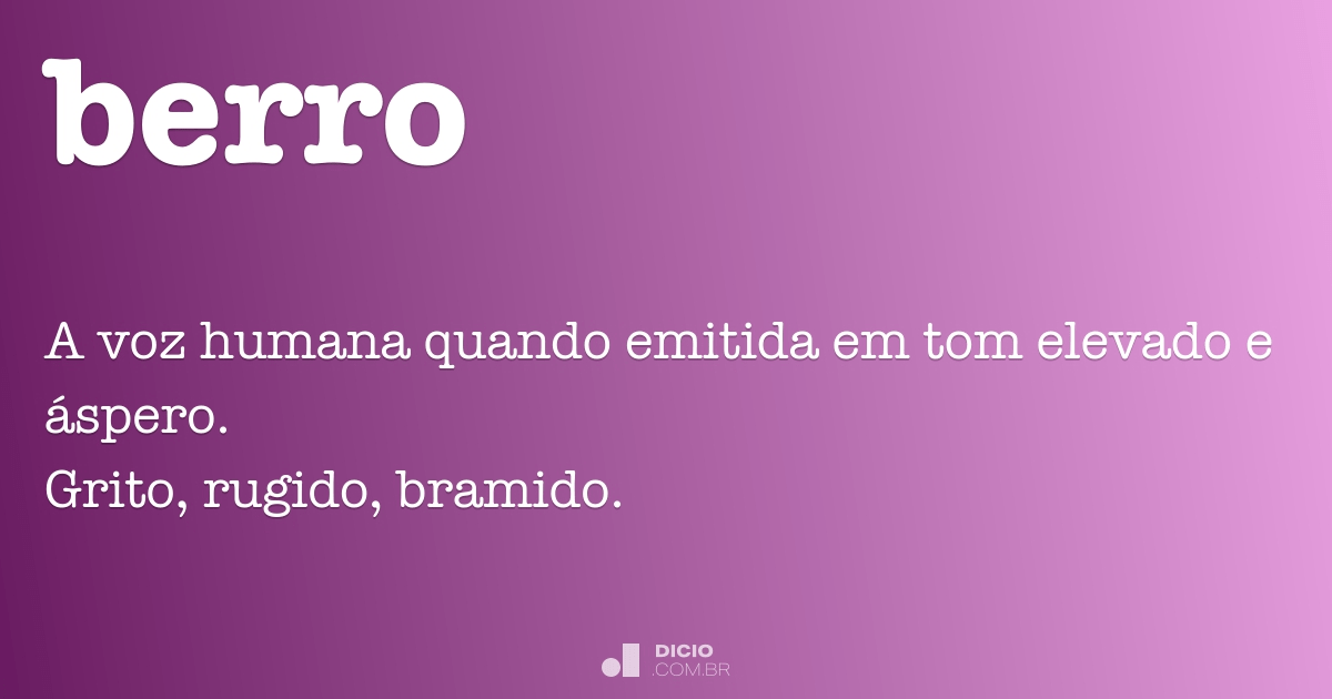 Berro - Dicionário Online de Português