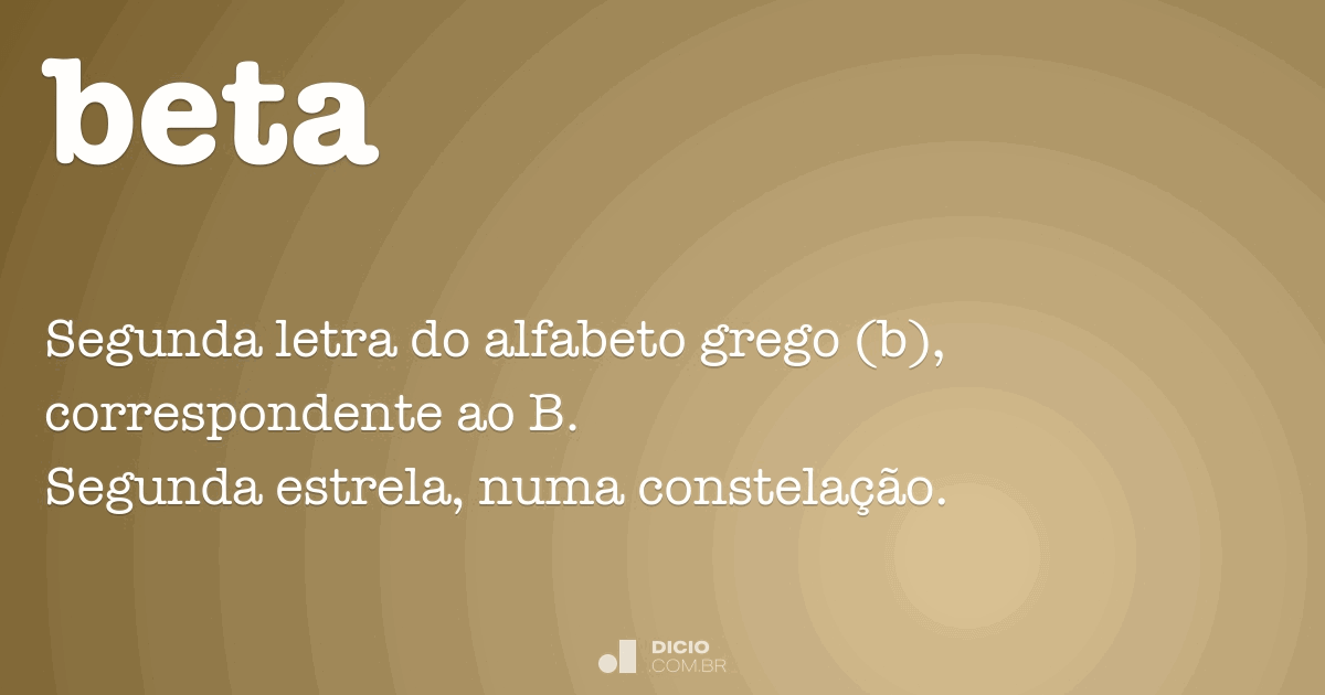o que significa uma pessoa beta