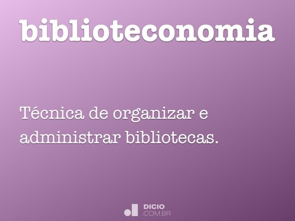 biblioteconomia