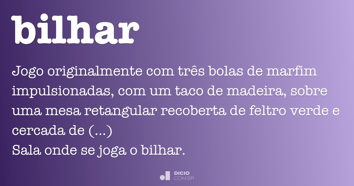 Sinuca - Dicio, Dicionário Online de Português