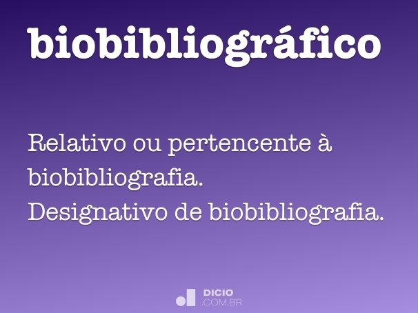 biobibliográfico