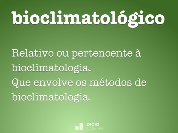 bioclimatológico