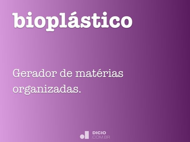 bioplástico