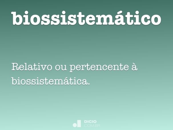 biossistemático