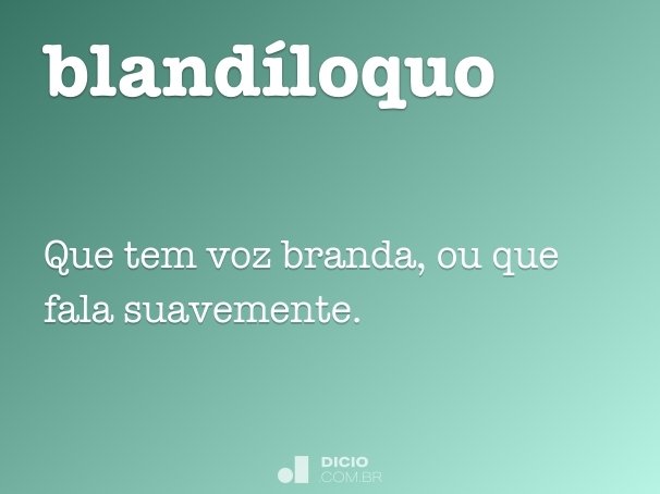 blandíloquo