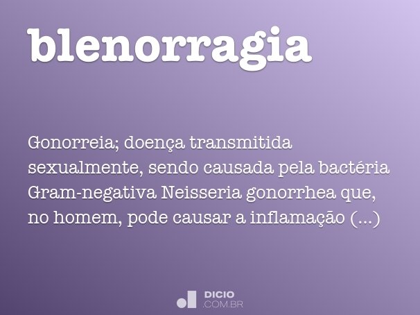 blenorragia