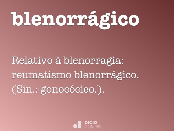 blenorrágico