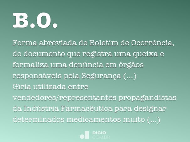 Boletim - Dicio, Dicionário Online de Português