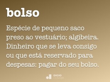 Bolso - Dicio, Dicionário Online de Português