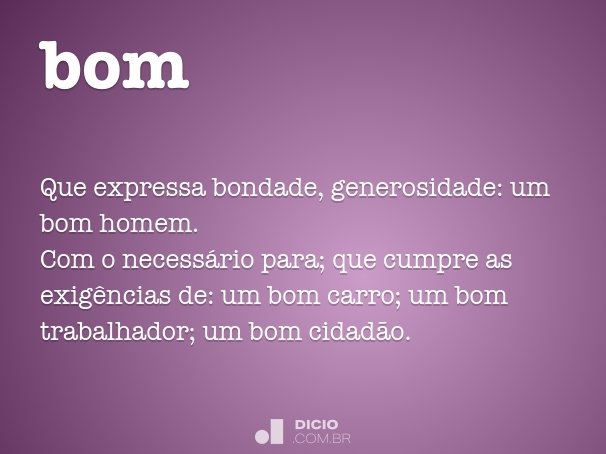 Bom - Dicio, Dicionário Online de Português