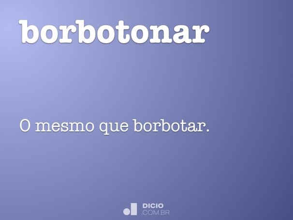 borbotonar