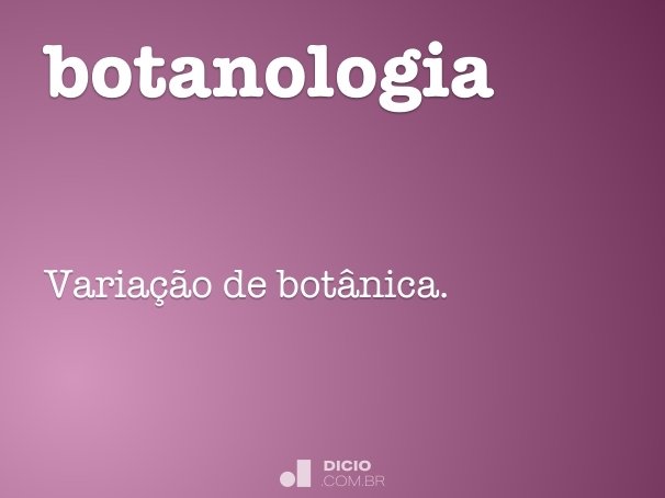 botanologia