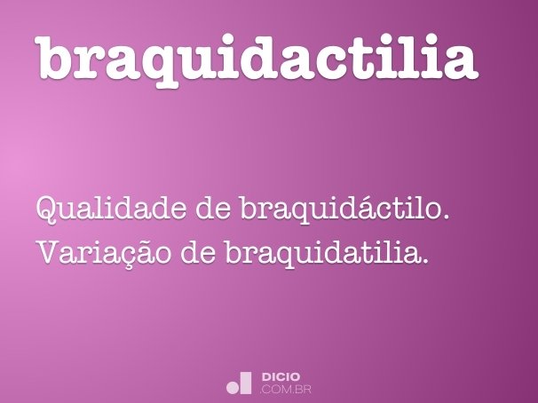 braquidactilia