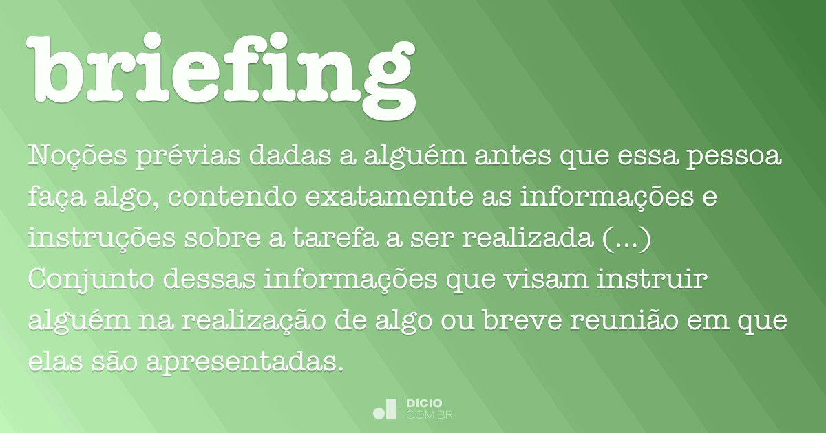 Briefing - Dicio, Dicionário Online de Português