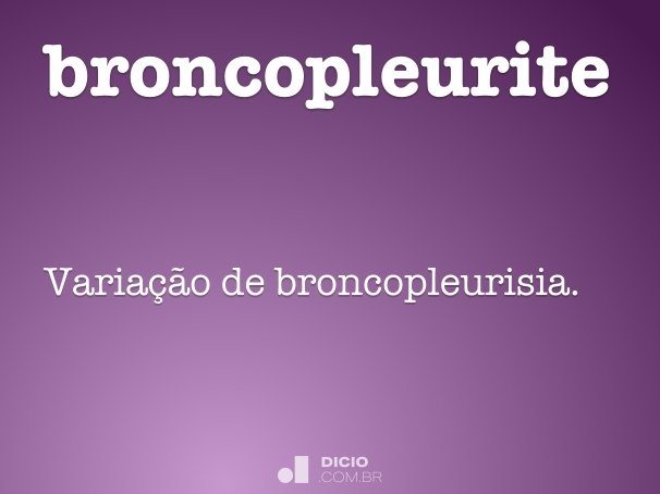 broncopleurite
