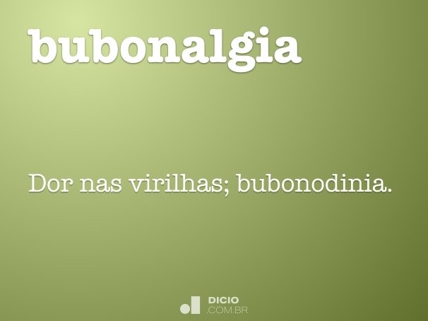 bubonalgia