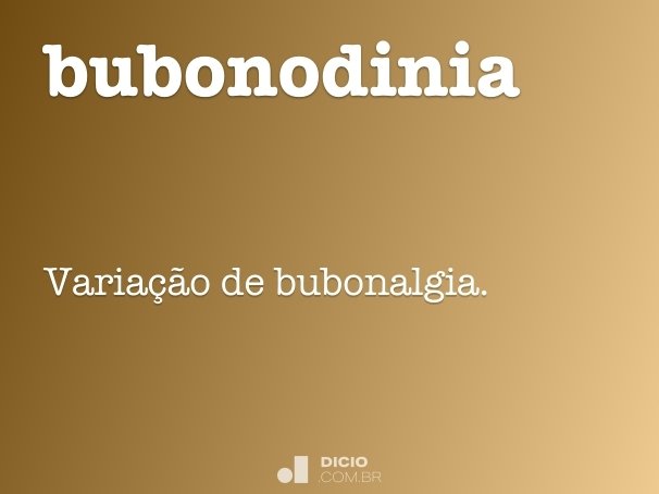 bubonodinia