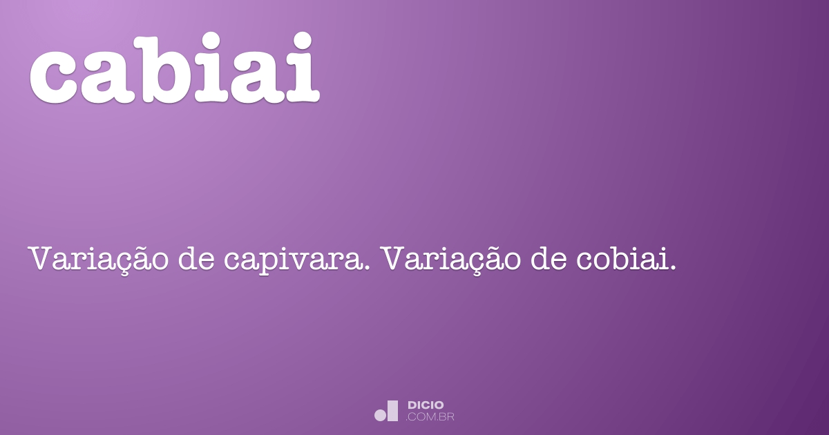 Capivara - Dicio, Dicionário Online de Português