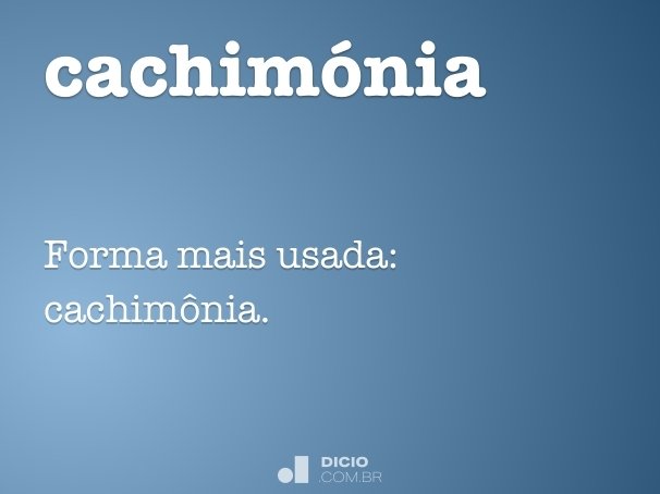 cachimónia