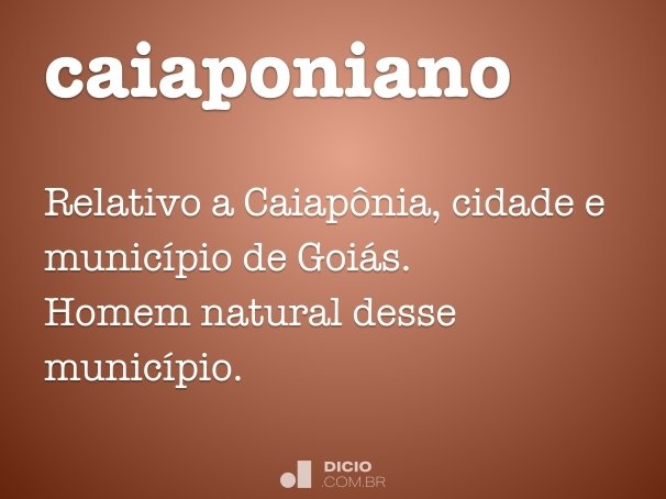 caiaponiano