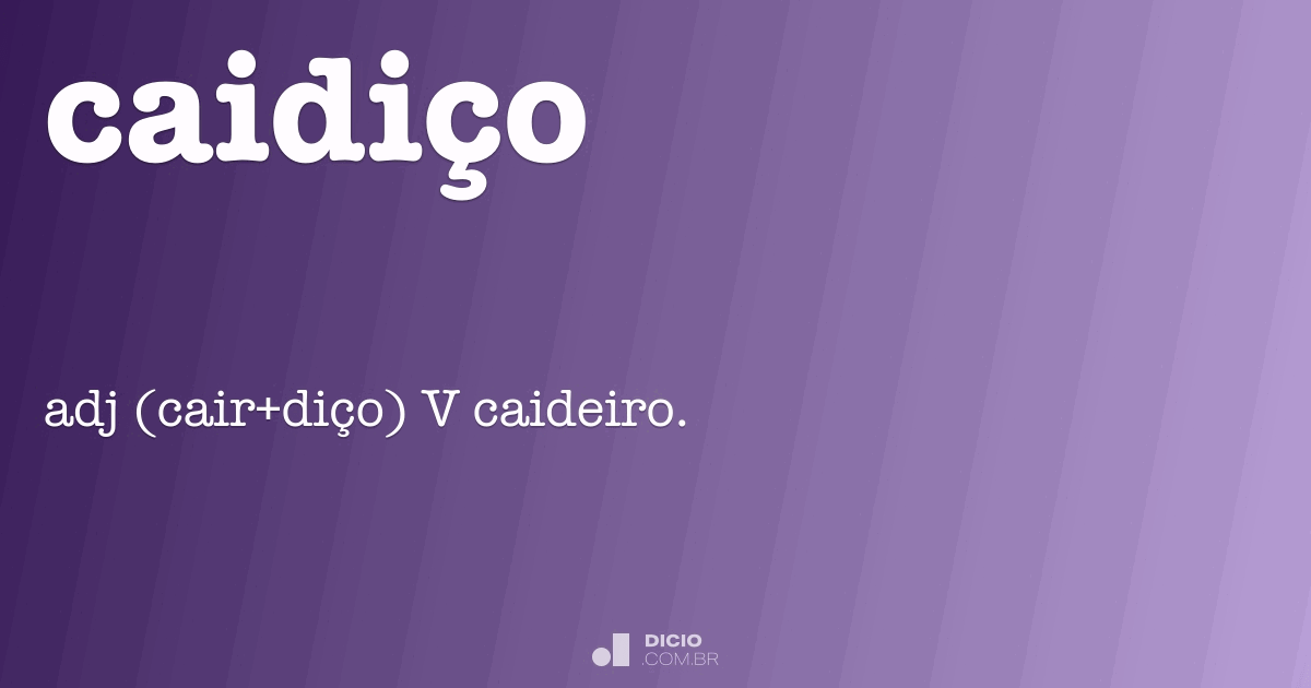 Cair - Dicio, Dicionário Online de Português