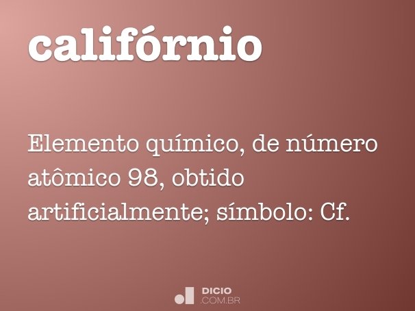 califórnio