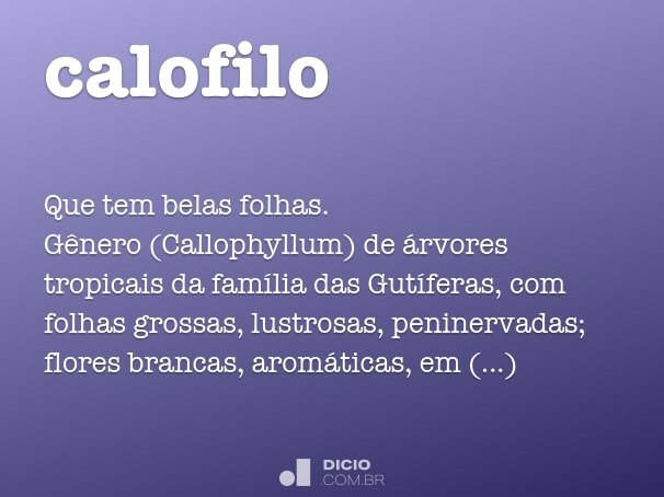calofilo