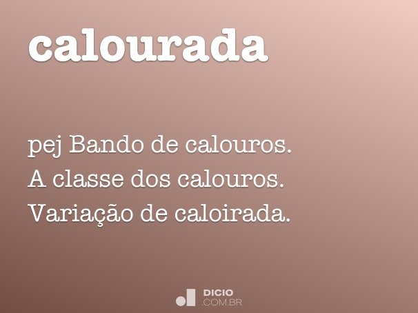calourada